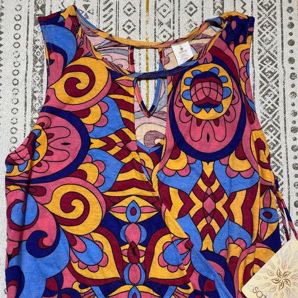 Women's Sativa Dress Swirly Tile Print Medium NWT - Picture 1 of 9